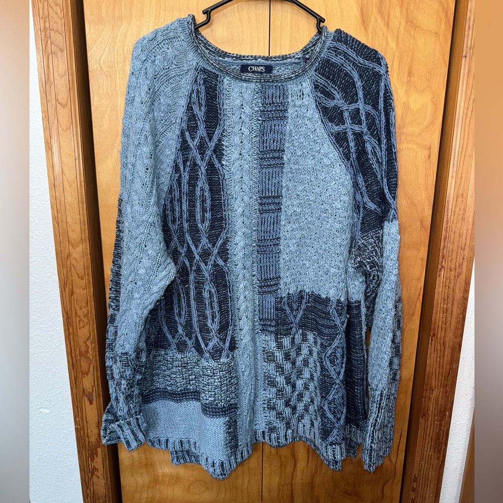 Chaps Blue Knit Sweater